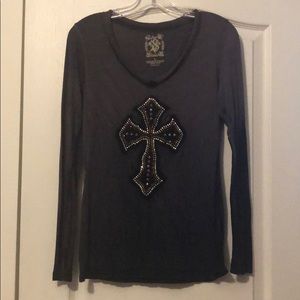 Velvet Stone long sleeve V neck shirt.